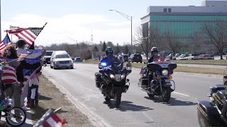 Bellevue community lines streets to honor fallen Master Sgt. Noah Tietjens following his funeral