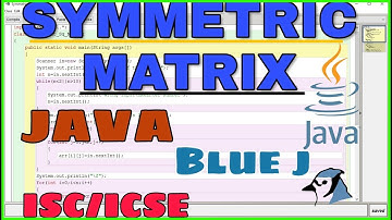 Symmetric Matrix Java Blue j ISC/ICSE PROGRAMS