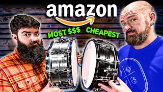 I Bought The CHEAPEST and MOST EXPENSIVE Steel Snare Drum on Amazon  Stephen Taylor & RDavidR