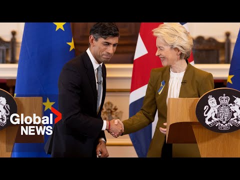 Sunak, von der leyen deliver remarks after meeting on northern ireland protocol | live