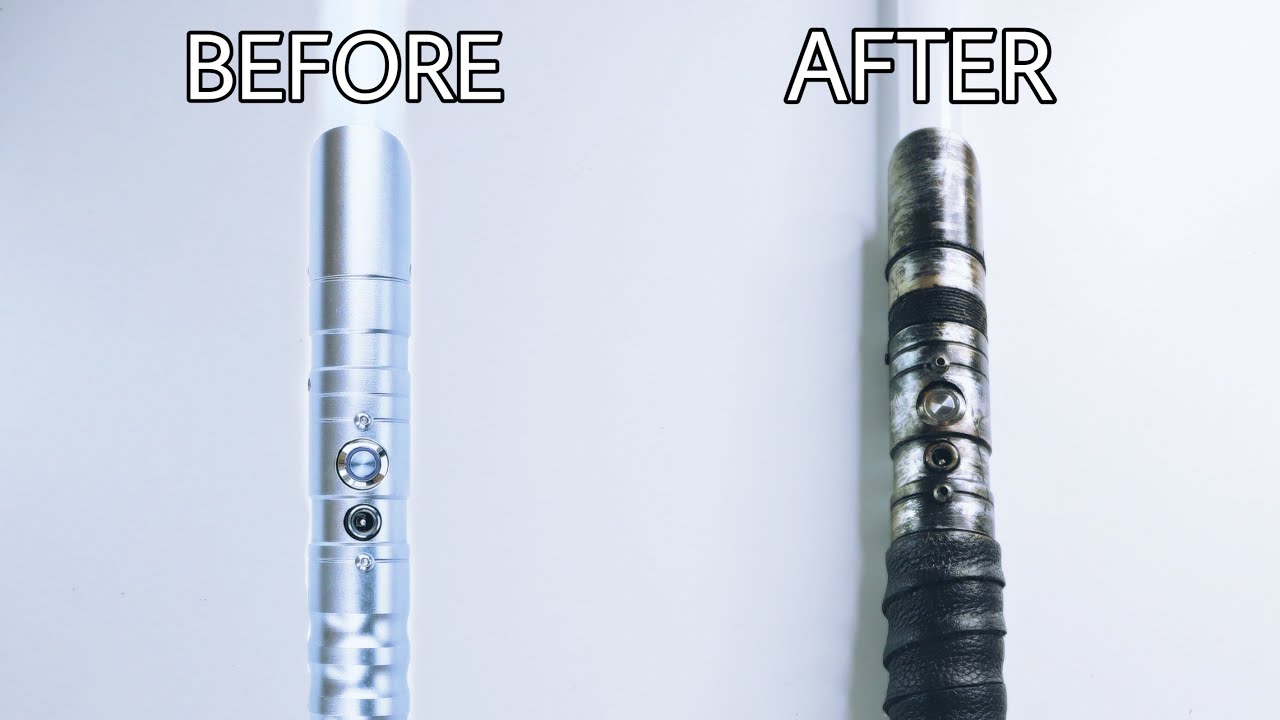 HOW TO TURN YOUR 90 LIGHTSABER INTO A 500 LIGHTSABER (WEATHERING TUTORIAL) YouTube