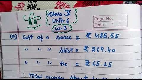 Class 5 Unit 6 Worksheet 3