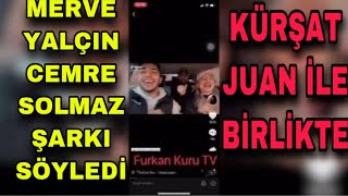 CEMRE SOLMAZ MERVE YALÇIN VE KÜRŞAT BİRLİKTE ŞARKI SÖYLEDİ EĞLENCELİ @CemreSolmaz @KürşatJuan Resimi