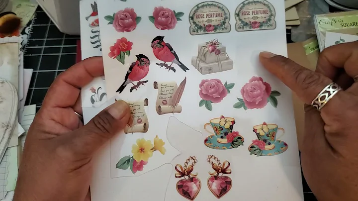 Using Dollar Tree's Rub on Transfers for junk journals, tags, cards