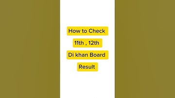 How to check Di khan board result #short #shorts #result #viral #trending #11th #12th #kpk
