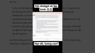 Hỏi chatgpt về lập trình ??‍???‍? chatgpt chatgpttutorial laptrinh laptrinhvien