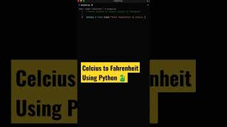 Python program to convert Celcius to Fahrenheit #shorts #coding #programming screenshot 2