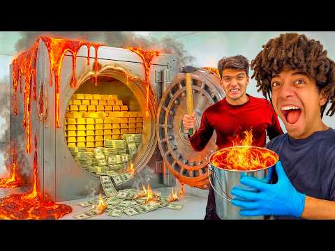 اسرع يوتيوبر يفتح الخزنه الصحيحه يكسب اللى جواها | FIRST TO BREAK OPEN $100.000 SAFE KEEPS IT!!