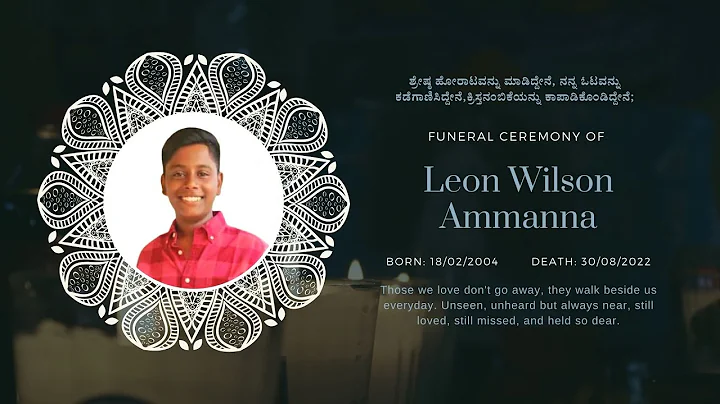 Funeral of Leon Wilson Ammanna (19) | 31.08.2022 |...