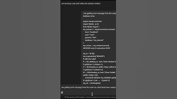 Fixing Python Errors with ChatGPT: Tkinter and MySQL Example #chatgpt #errorhandling