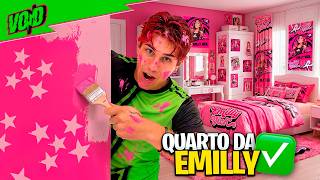 CONSTRUI O QUARTO DA EMILLY NO MINECRAFT *mansão dos rosa oficial