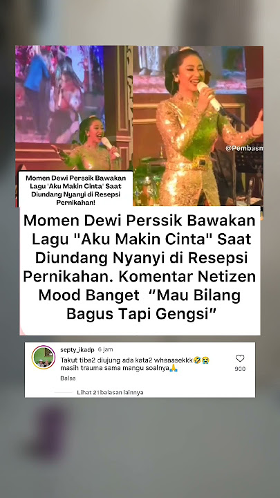 Momen Dewi persik bawakan lagu 'Aku Makin Cinta'.