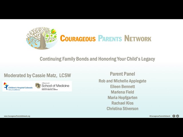CPN's In the Room: Continuing Bonds and Honoring Your Child's Legacy