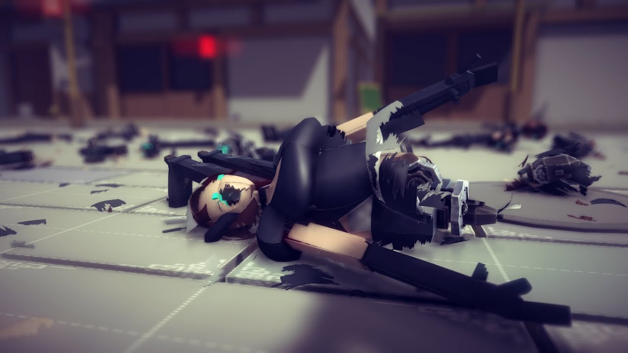 [Besiege] Robot maids Blowing up in Slow motion.