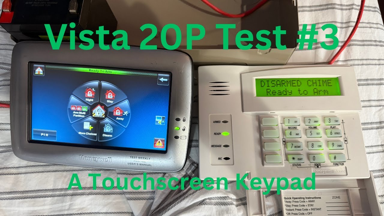 Тест системы сигнализации Honeywell Vista 20P №3 — сенсорная клавиатура