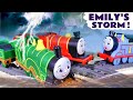 Emily Helps The All Engines Go Toy Trains In The Storm