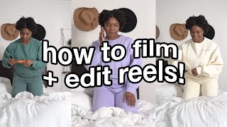 how to film + edit creative reels! behind the scenes + clothes transitions tutorial