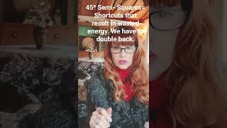 45⁰ Semi- Squares = Giving into circumstances, then expending energy to double back.