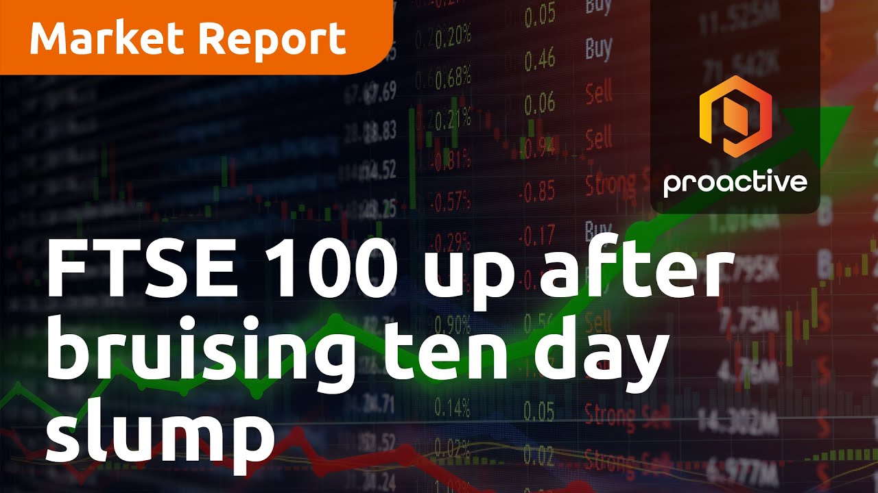 FTSE 100 up after bruising ten day slump - Market Report