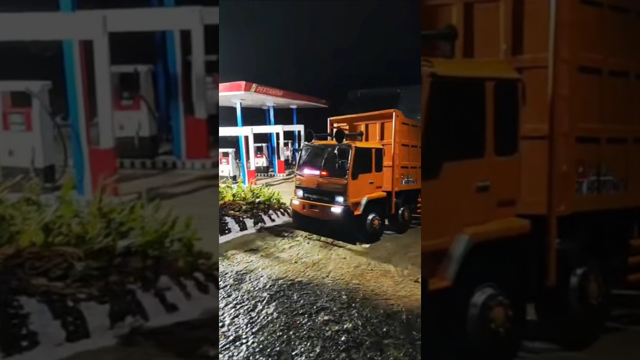 RC Truk Fuso Oren Isi Bensin😱 