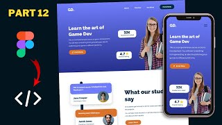Figma To Real Website | Responsive Homepage | HTML, CSS & JavaScript | Part 12