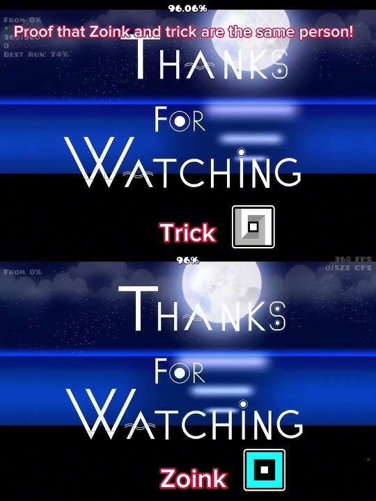 Proof that Zoink And trick are the same person! #geometrydash #shorts