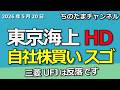 東京海上ホールディングスが飛びました　自社株買いが凄い保険株　三菱UFJは下落ですね。