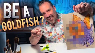 Get Serious Sketching Silly Things! Mullet Monday: Goldfish Flat Top