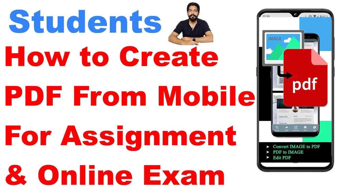 how to make assignment in pdf in mobile
