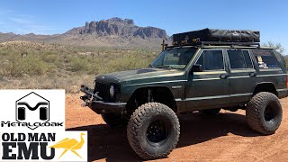Replacing WORN OUT suspension on our Overland Jeep Cherokee XJ! Metalcloak/OME suspension install