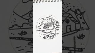A Beautiful Village scenery | #drawing #landscape #art
