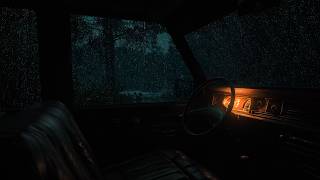 A secluded car in the forest as soft rain sounds create a peaceful atmosphere 🌧️🚙🌲 screenshot 2