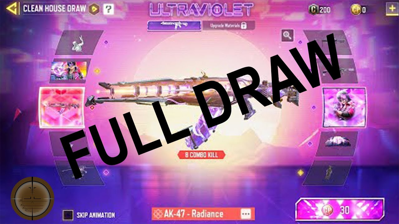 Codm Violet CODM AK 47 Ultra violet Lucky Draw Full Buy #ak47_mythic - YouTube