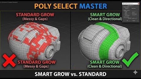 Polygon Selection Tool for 3ds Max Script Smart Grow & Axis Fill
