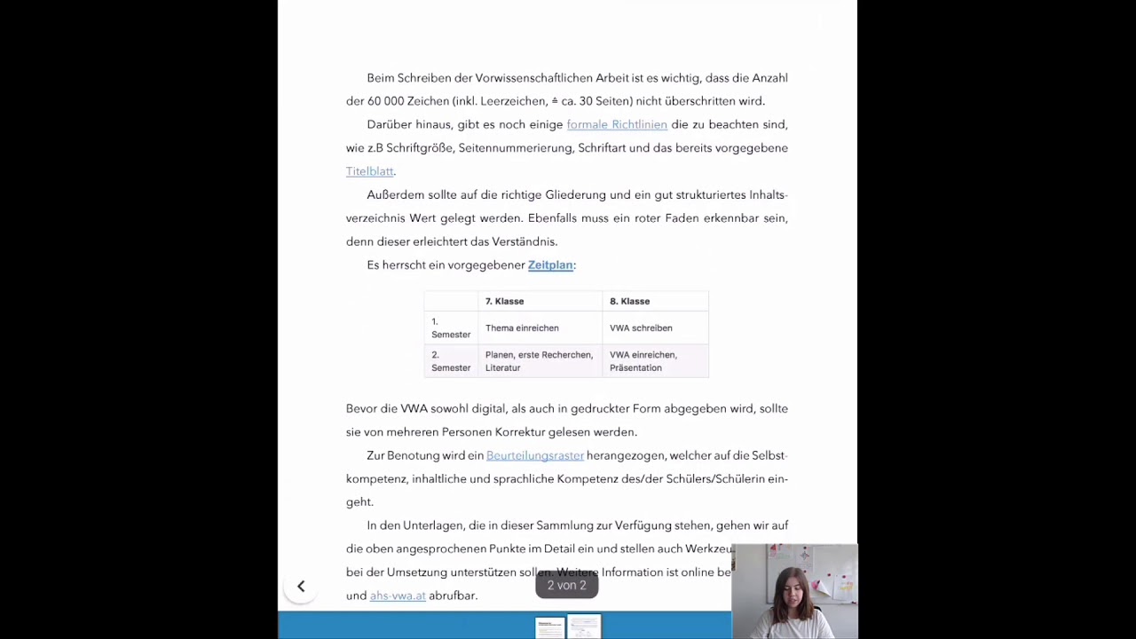 VWA - Allgemeines zur VWA - YouTube