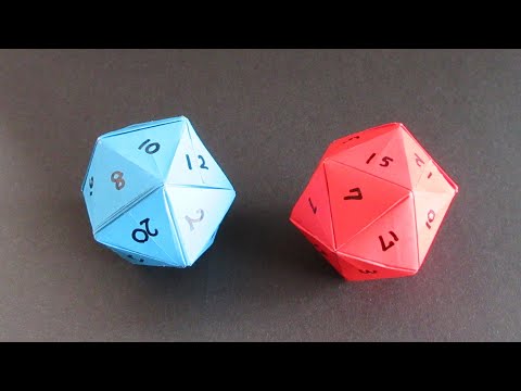 折り紙】サイコロ(正二十面体)【origami】Dice(Dodecahedron) No.2