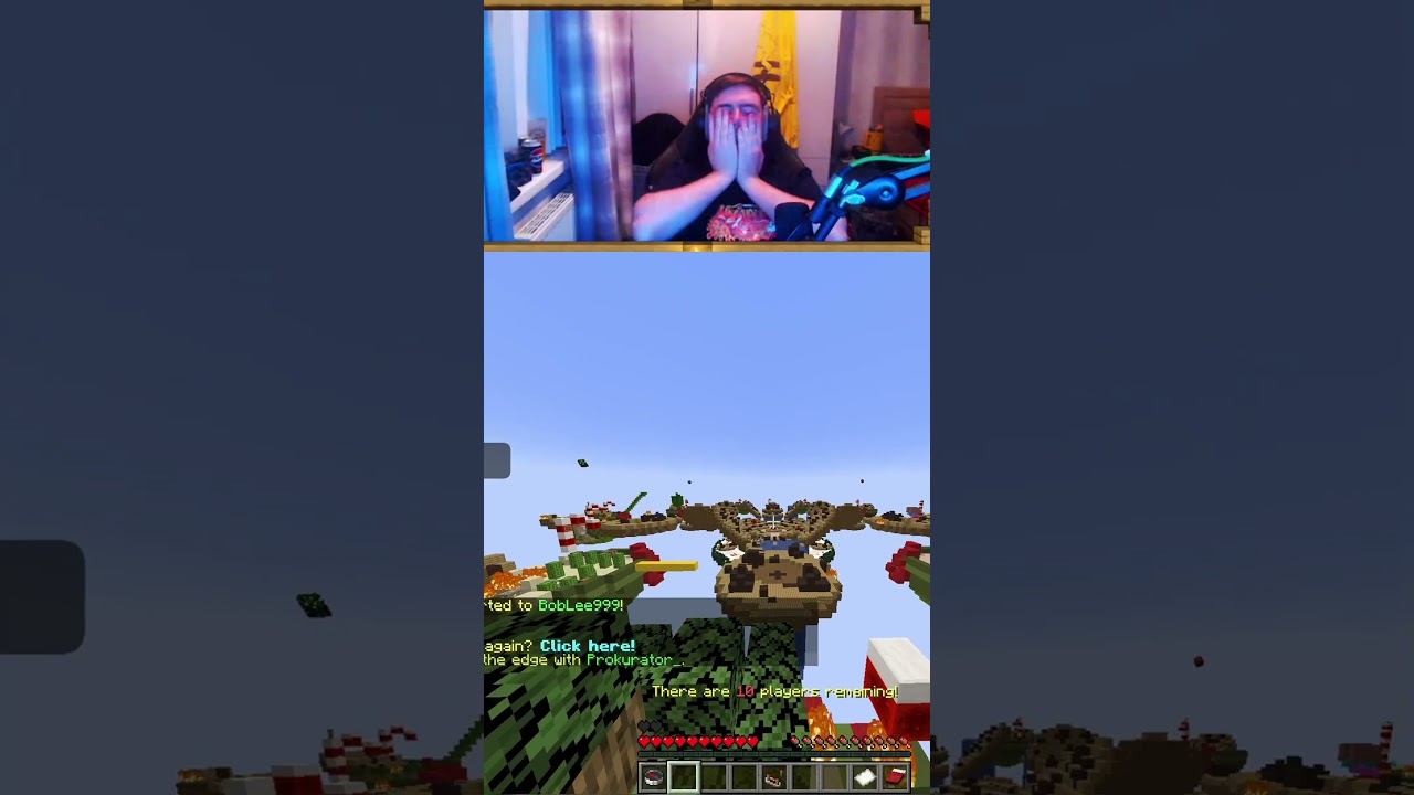 unluckiest teleport in lucky block skywars 