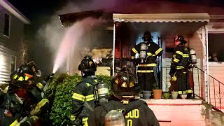 FDNY Queens 10-75 Box 1012 / Nassau County Fire in a 1 Story PD with AUDIO