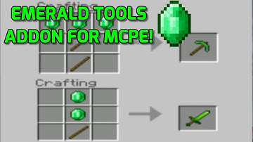 How to Craft EMERALD Tools In MCPE - Addon
