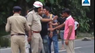 Face off between police and protestors at Sukna