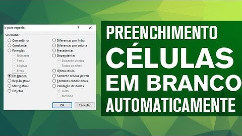 [Excel] Preenchimento de Células em Branco Automaticamente