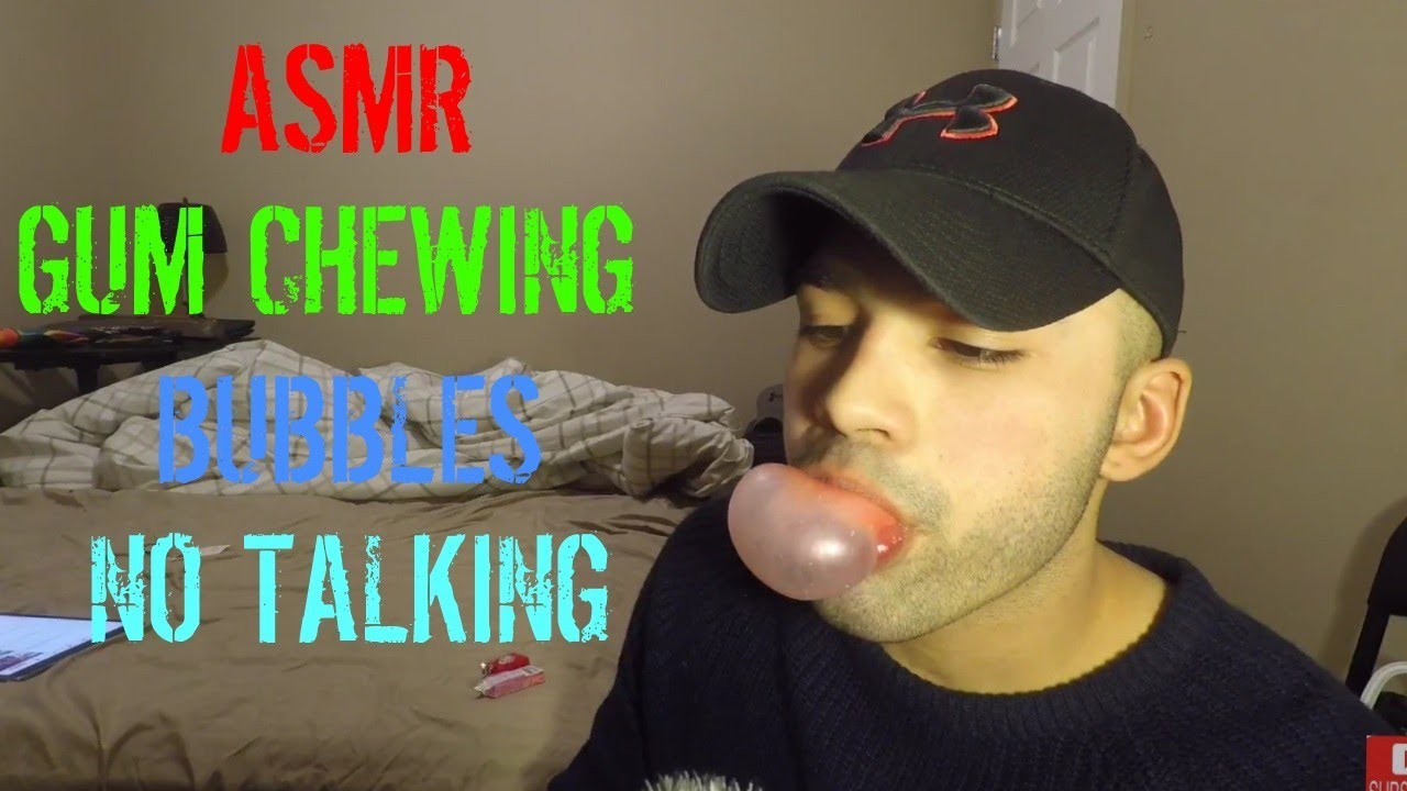 ASMR Bubble Gum Intense Chewing Blowing bubbles No Talking YouTube
