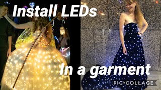 No sew, LED light installation in garments!