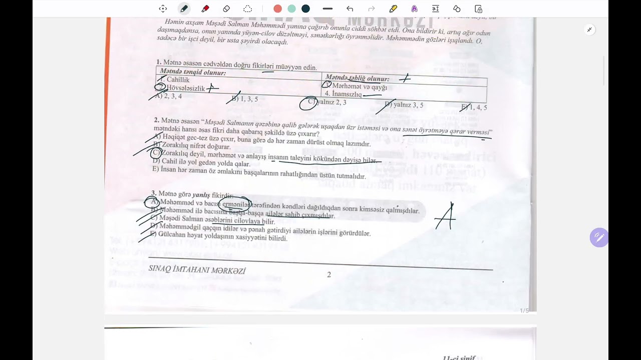 1 Fevral 2026 Hədəf Kursları Buraxılış Sınağı 11-ci Sinif . 