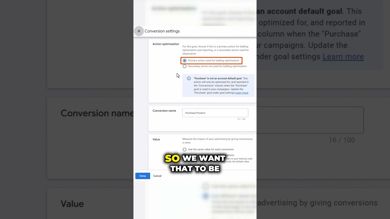 Primary Vs Secondary Actions Explained In Google Ads