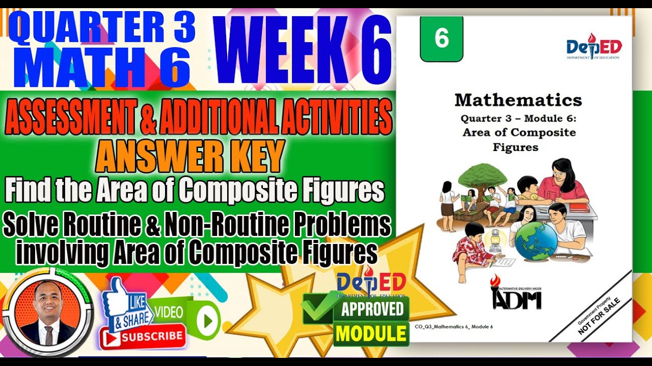 CENTRAL OFFICE Math 6 Quarter 3 Week 6 ANSWER KEY Of Assessment And