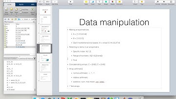 Matlab Introduction - Data Manipulation 2