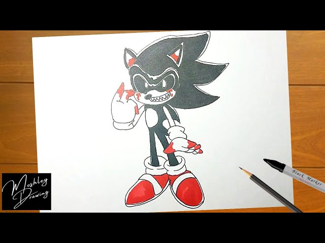 How To Draw Dark Sonic 