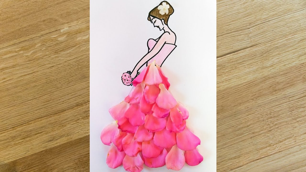 These Awesome Fashion Illustrations Are Created With Real Flower Petals