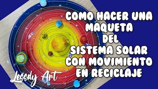 Como hacer una maqueta del sistema solar con movimiento y en reciclaje